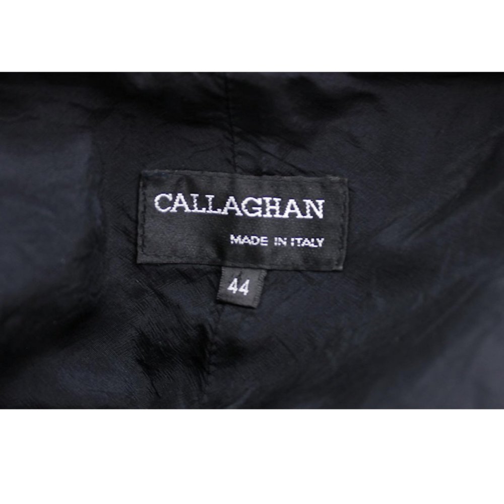 Vintage CALLAGHAN Steel Blue Leather Straight Leg Pants - Picture 9 of 12